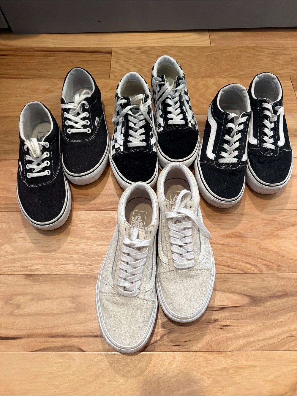Vans Kids Black & White Classic Skate Shoes Pack